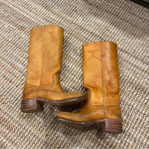 Frye campus boots vintage Tan Leather Knee-High Boots